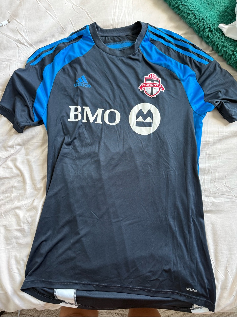 adidas Black and Blue Toronto Soccer Jersey with BMO Logo